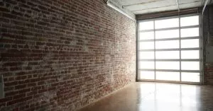 Interior view of a garage