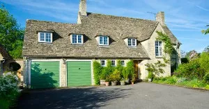 House with garage doors