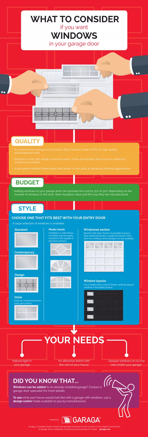 what to consider if you want windows in your garage door