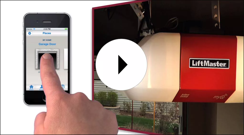 Image du vidéo sur l'application myQ de LiftMaster