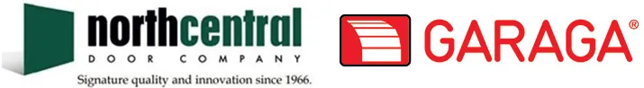 Garaga garage doors & North Central Door logos