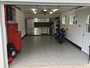 Vue d'un plancher de garage