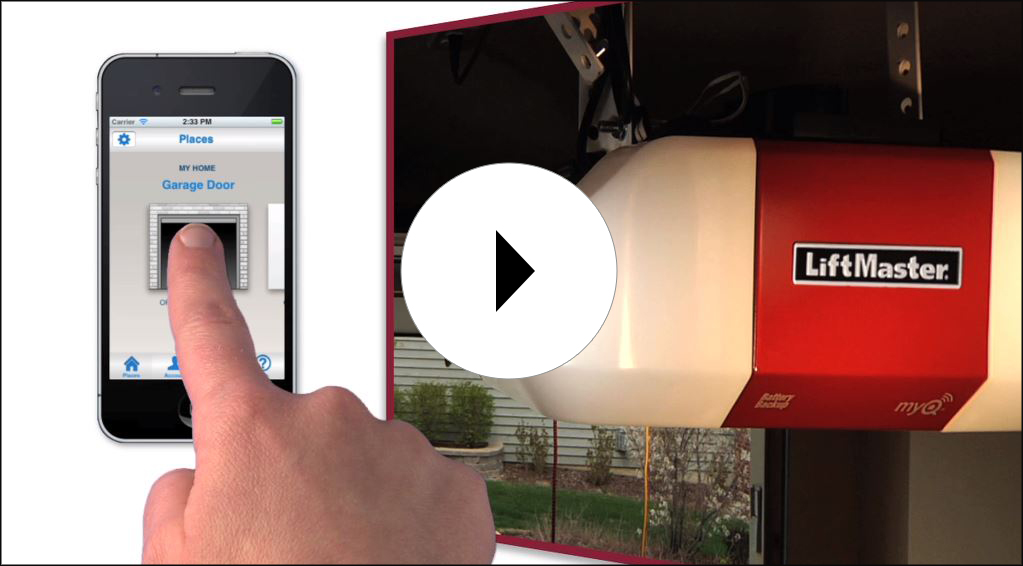Image of the video on the LiftMaster myQ app