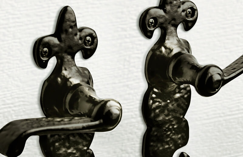 Quincailleries décoratives - Texture de fer forgé à la main