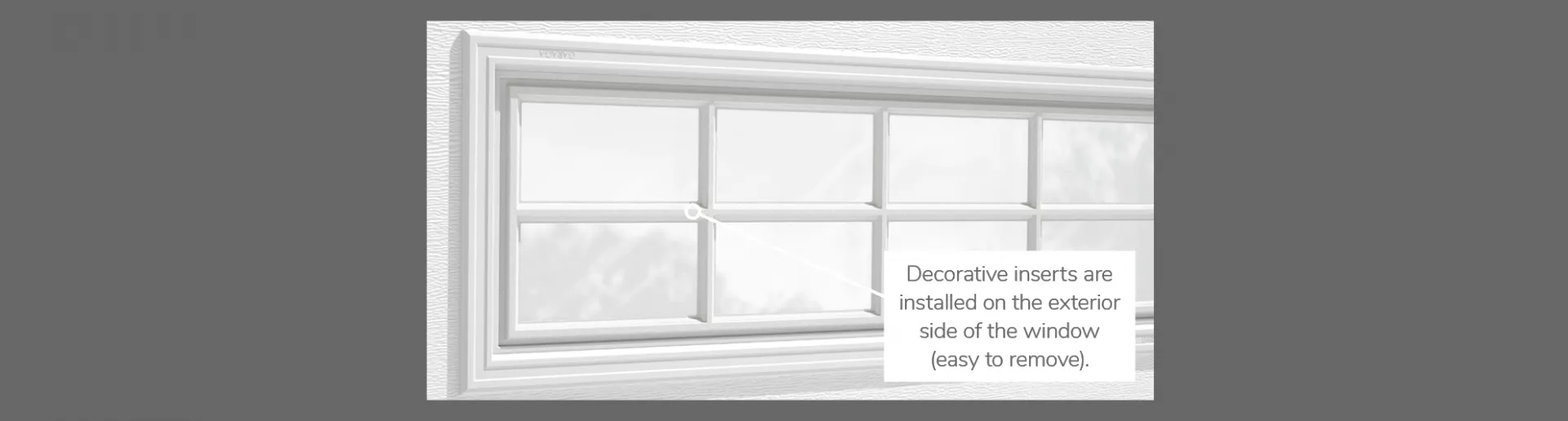 Stockton Decorative Insert, 40" x 13" or 41" x 16", available for door R-16, 3 layers - Polystyrene, 2 layers - Polystyrene and Non-insulated