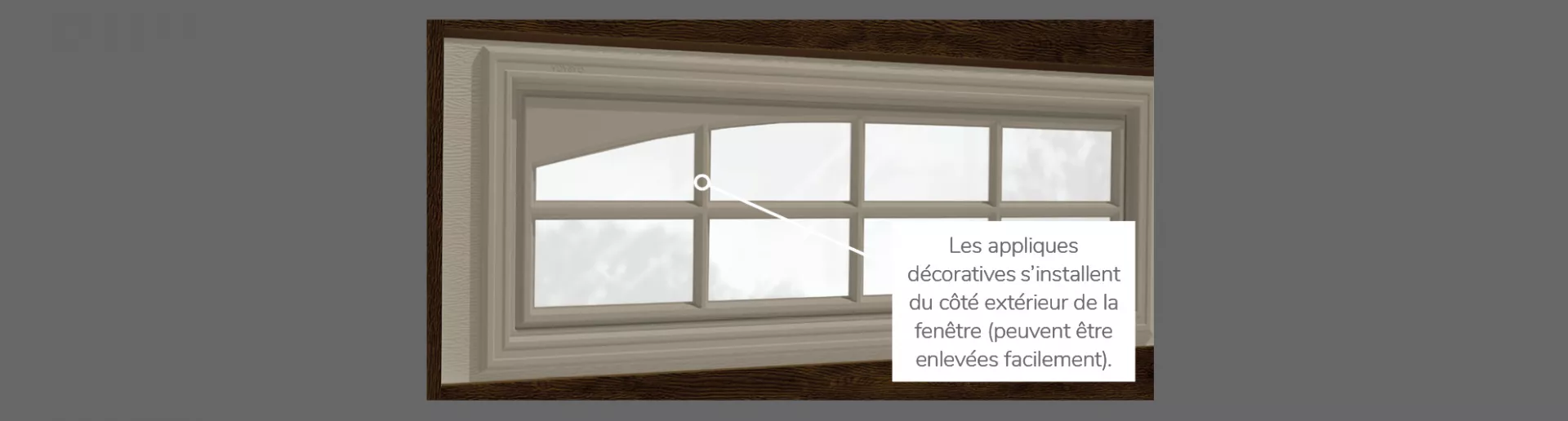 Applique Arche Stockton Double, 40" x 13", disponible pour les portes R-16