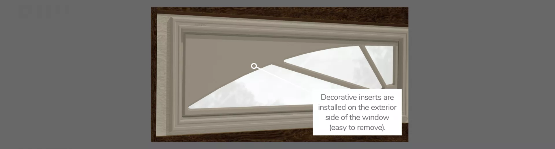 Williamsburg Decorative Insert, 40" x 13", available for door R-16, R-12, 2 layers polystyrene and Non-insulated