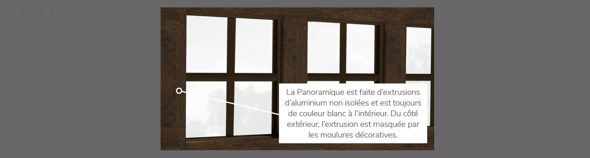 Panoramique 4 rectangles, disponible pour la porte R-16