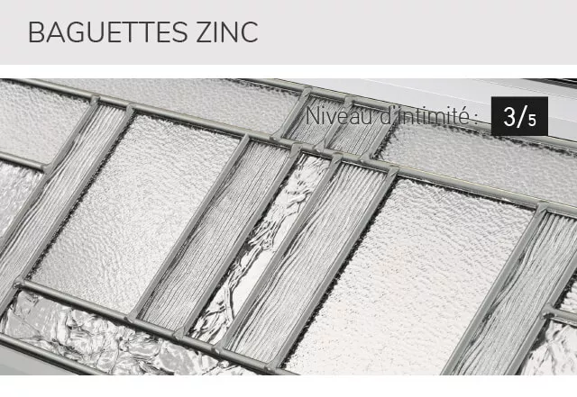 Vitrail Cachet - Baguettes Zinc