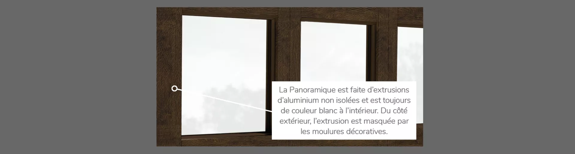 Panoramique sans baguettes, disponible pour la porte R-16