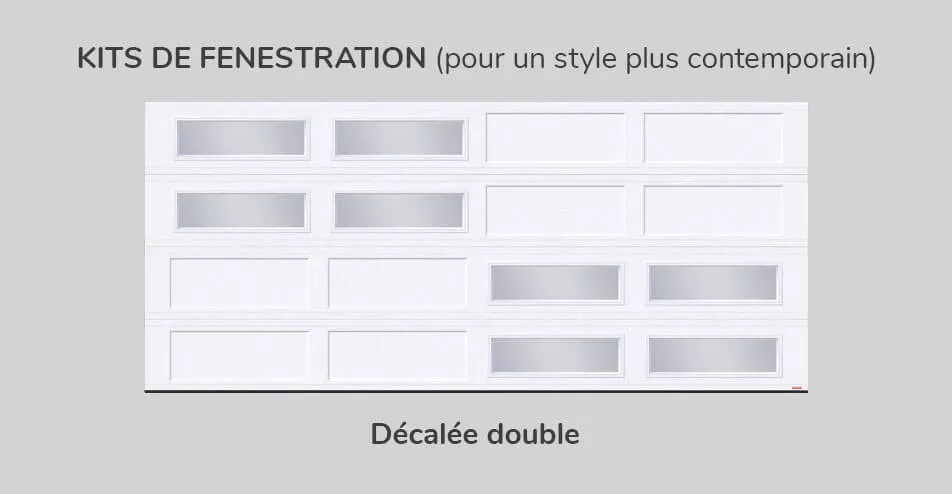 Kit de fenestration, 16' x 7', Décalée double