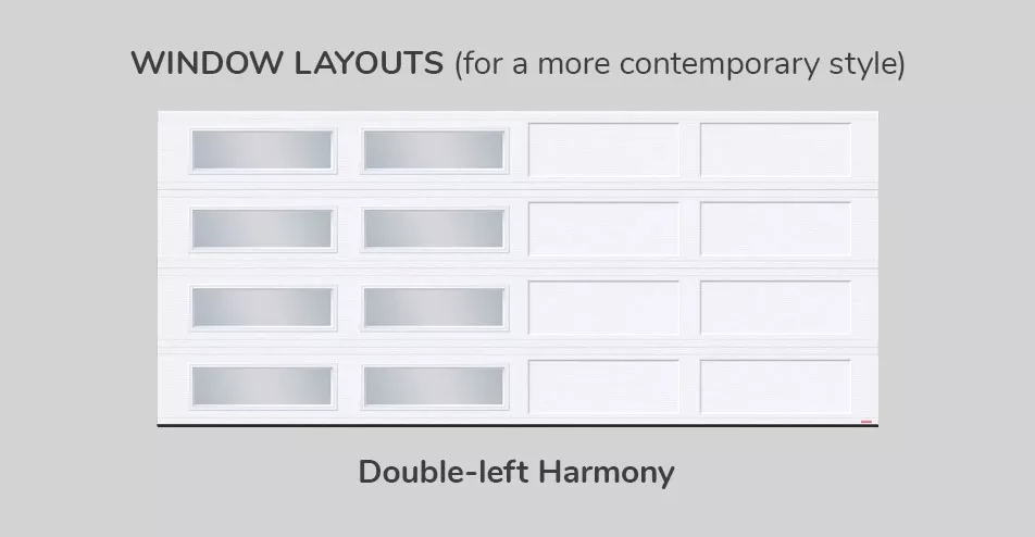 Window layouts, 16' x 7', Double-Left Harmony