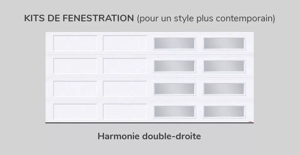 Kit de fenestration, 16' x 7', Harmonie double-droite