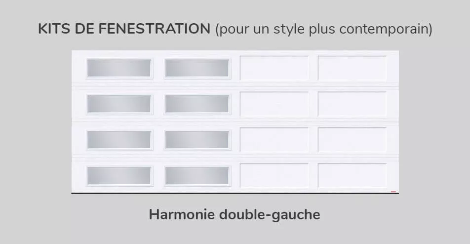 Kit de fenestration, 16' x 7', Harmonie double-gauche