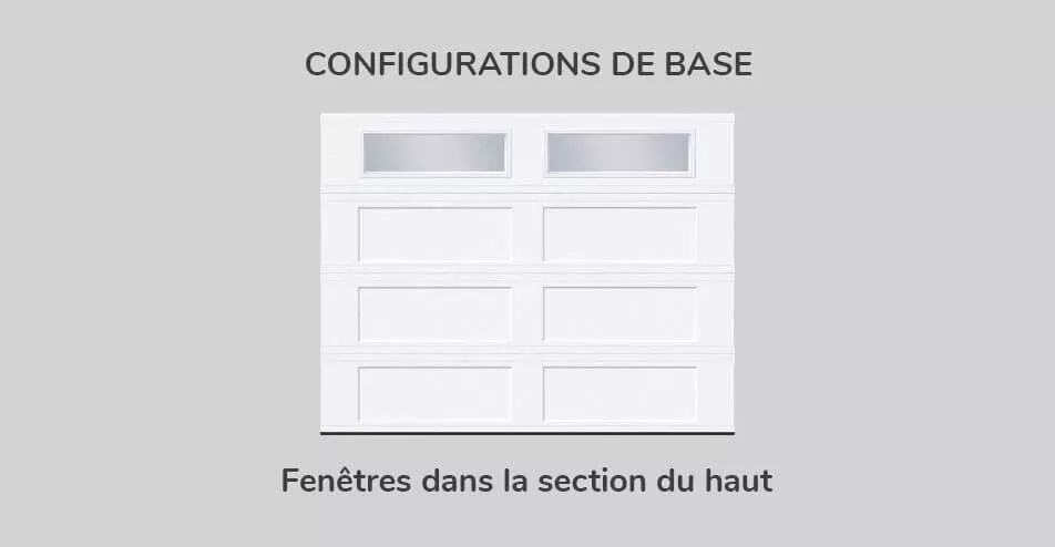 Configuration de base, 9' x 7', fenêtres dans la section du haut