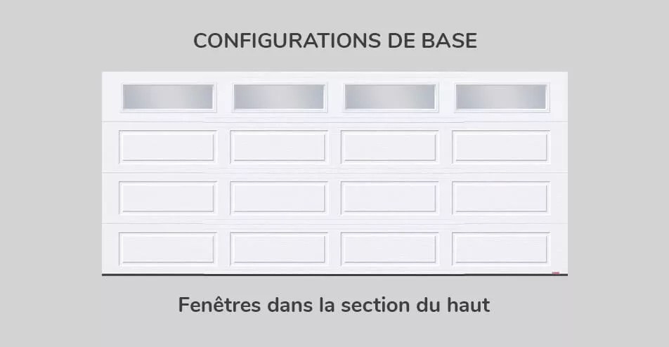 Configuration de base - fenêtres dans la section du haut