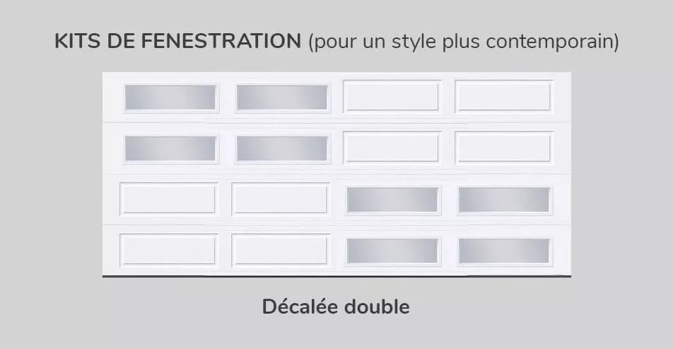 Kit de fenestration, 16' x 7', Décalée double