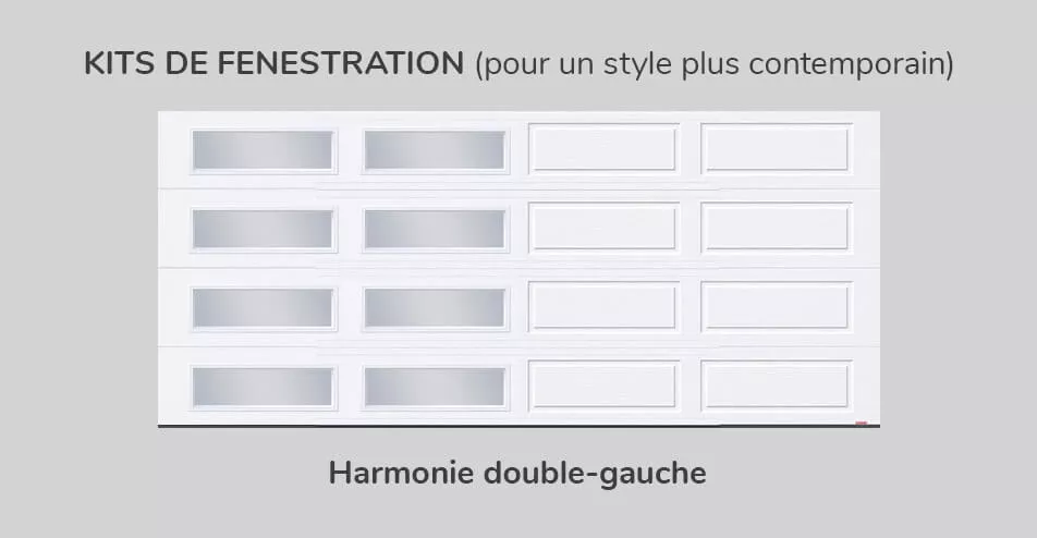 Kit de fenestration, 16' x 7', Harmonie double-gauche