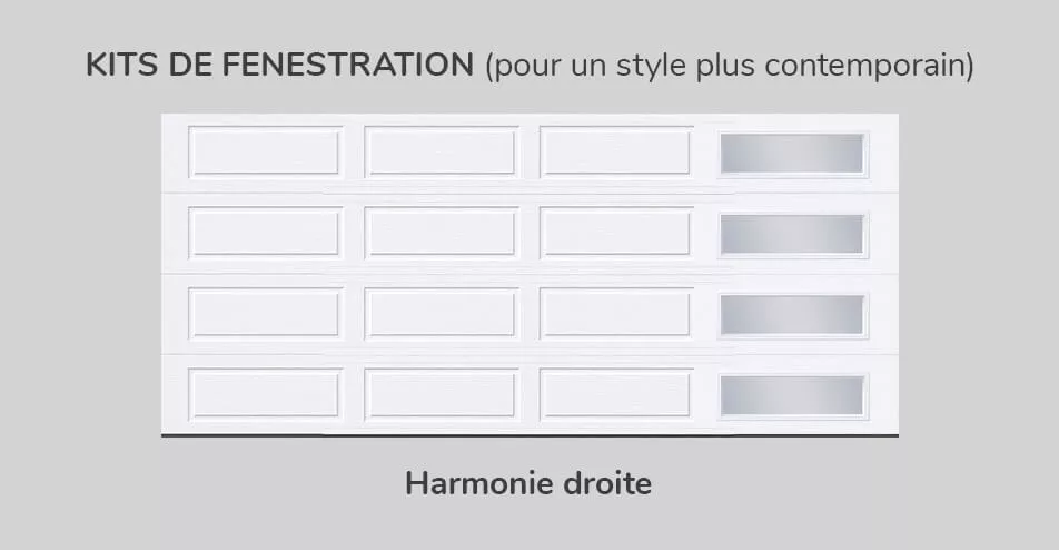 Kit de fenestration, 16' x 7', Harmonie droite