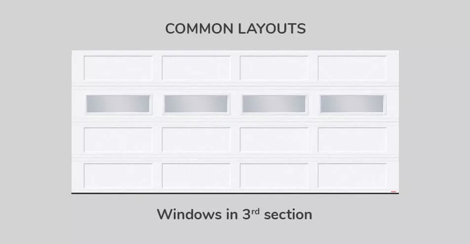 Common layouts, 16' x 7', Windows in third section