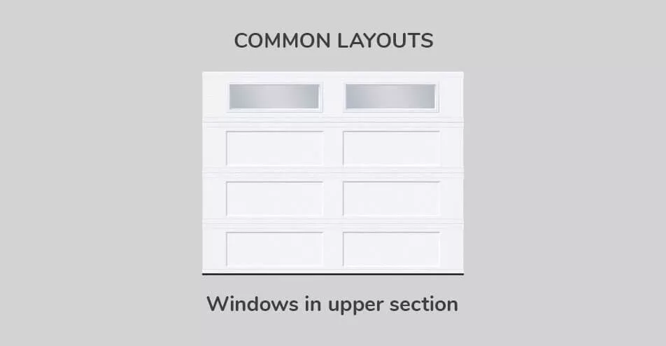 Common layouts, 9' x 7', Windows in upper section