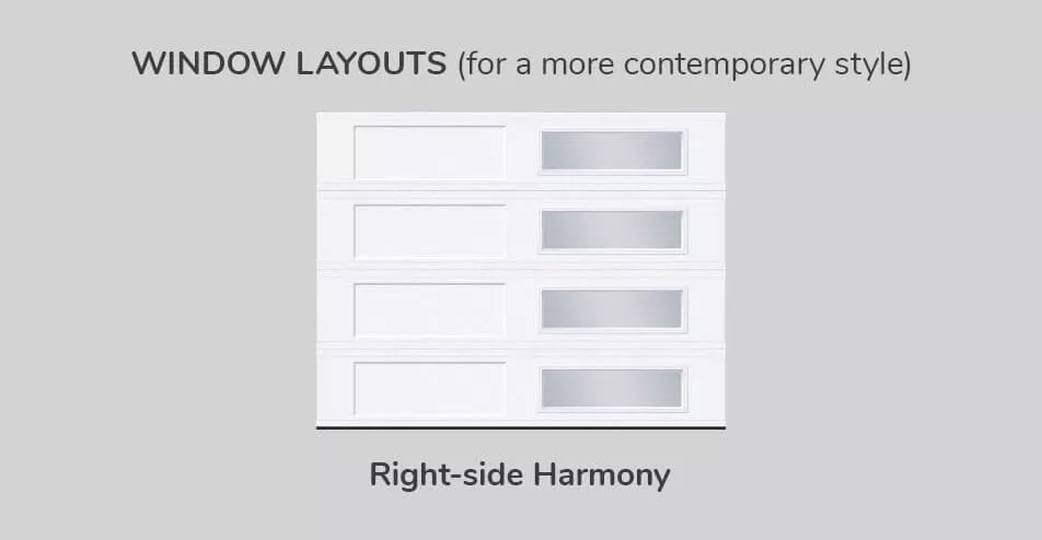 Window layouts, 9' x 7', Right-side Harmony