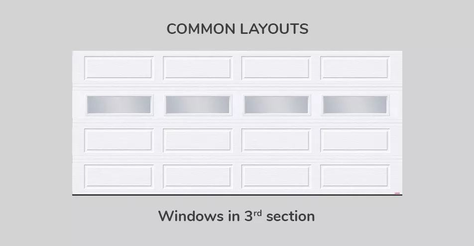 Common layouts, 16' x 7', Windows in third section