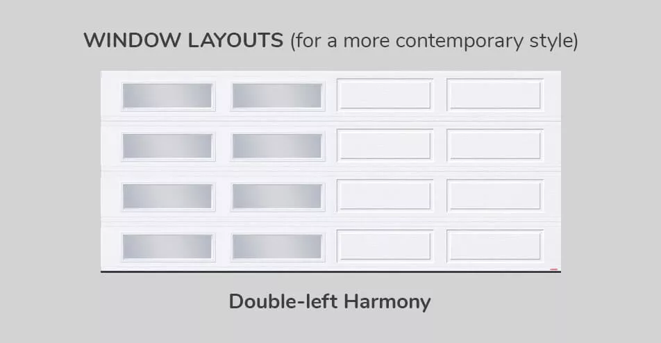 Window layouts, 16' x 7', Double-left Harmony