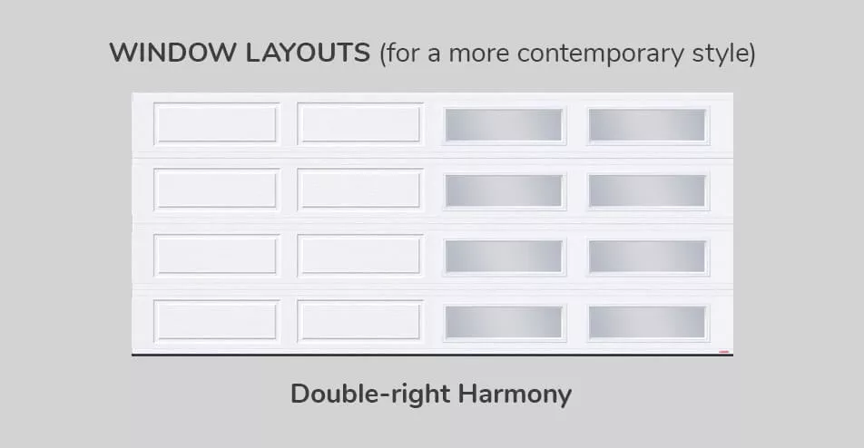 Window layouts, 16' x 7', Double-right Harmony