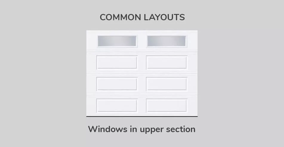 Common layouts, 9' x 7', Windows in upper section