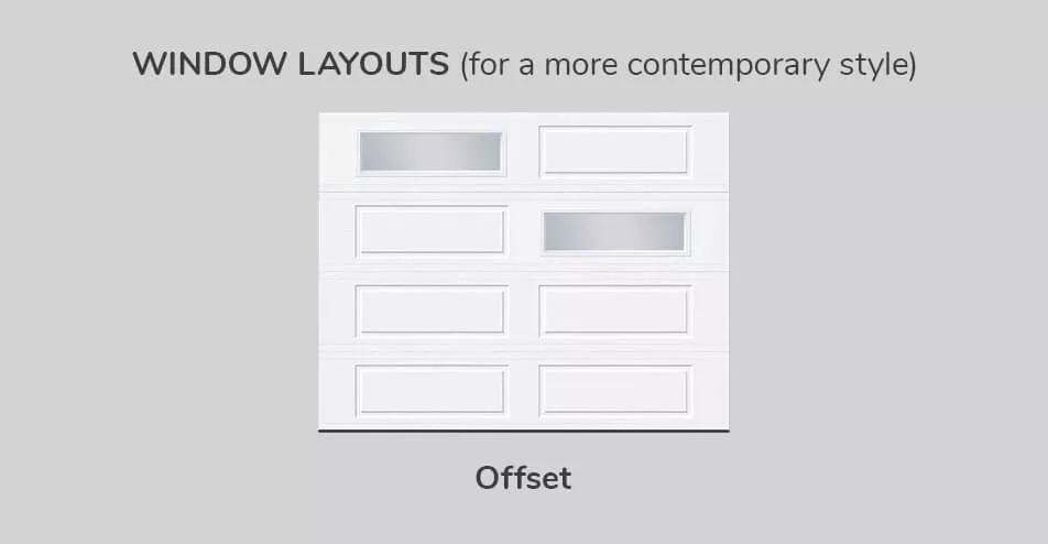 Window layouts, 9' x 7', Offset