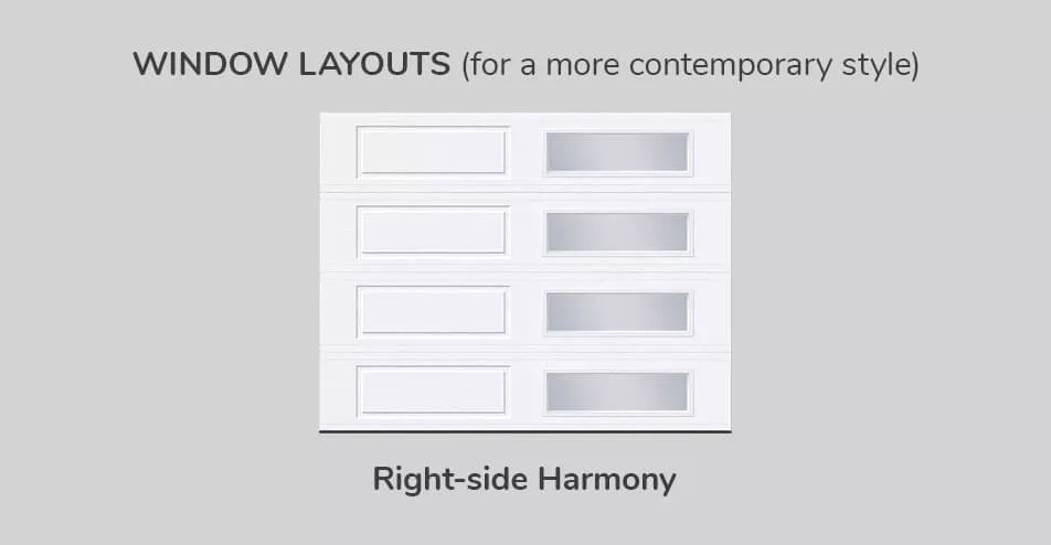 Window layouts, 9' x 7', Right-side Harmony