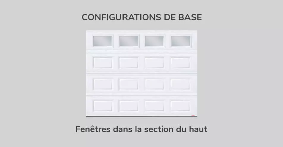 Configuration de base - fenêtres dans la section du haut