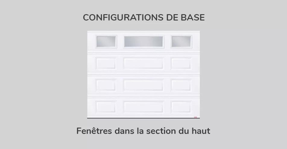 Configuration de base - fenêtres dans la section du haut