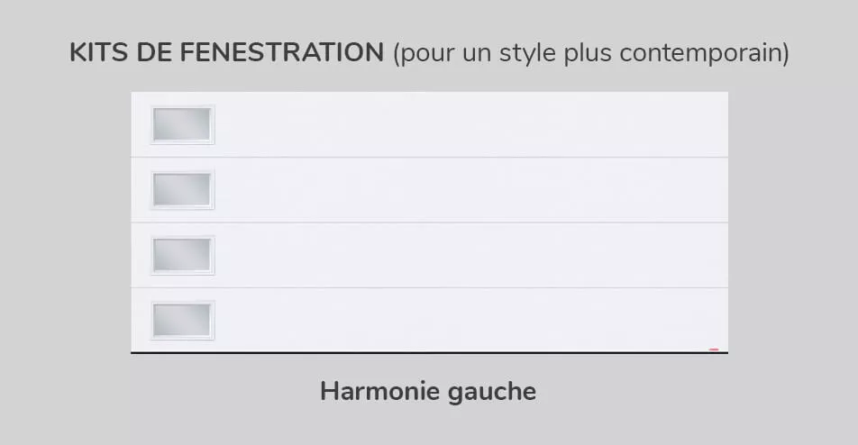 Kit de fenestration, 16' x 7', Harmonie gauche