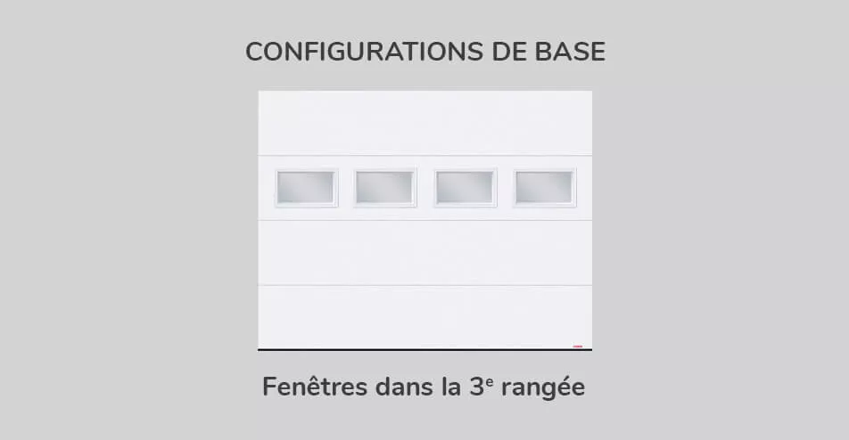 Configuration de base, 9' x 7', fenêtres dans la 3e rangée