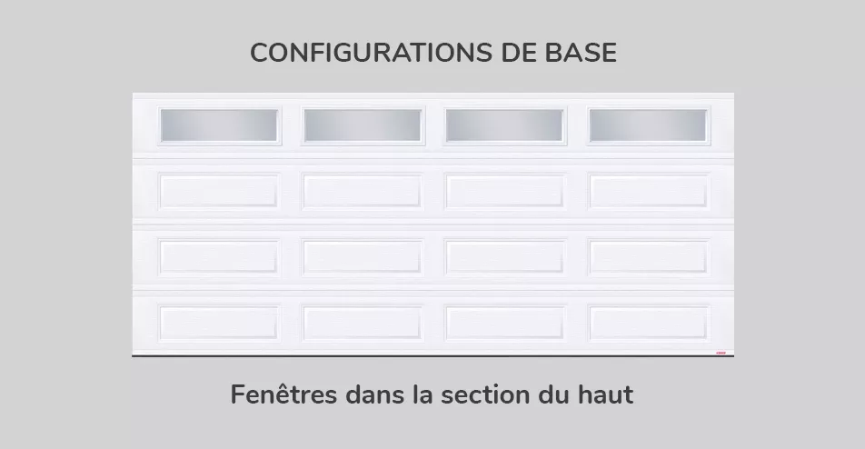 Configuration de base - fenêtres dans la section du haut