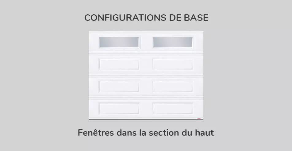 Configuration de base - fenêtres dans la section du haut