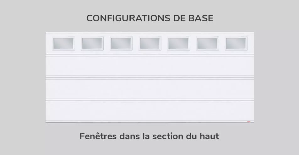 Configurations de base, 16' x 7' fenêtres dans la 4e rangée