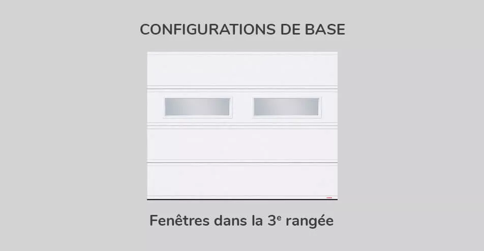 Configurations de base, fenêtres dans la 3e rangée