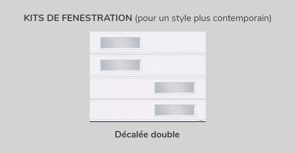 Kits fenestration, 9' x 7', décalée double