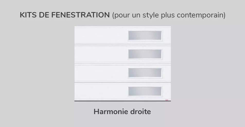 Kits fenestration, 9' x 7', Harmonie droite