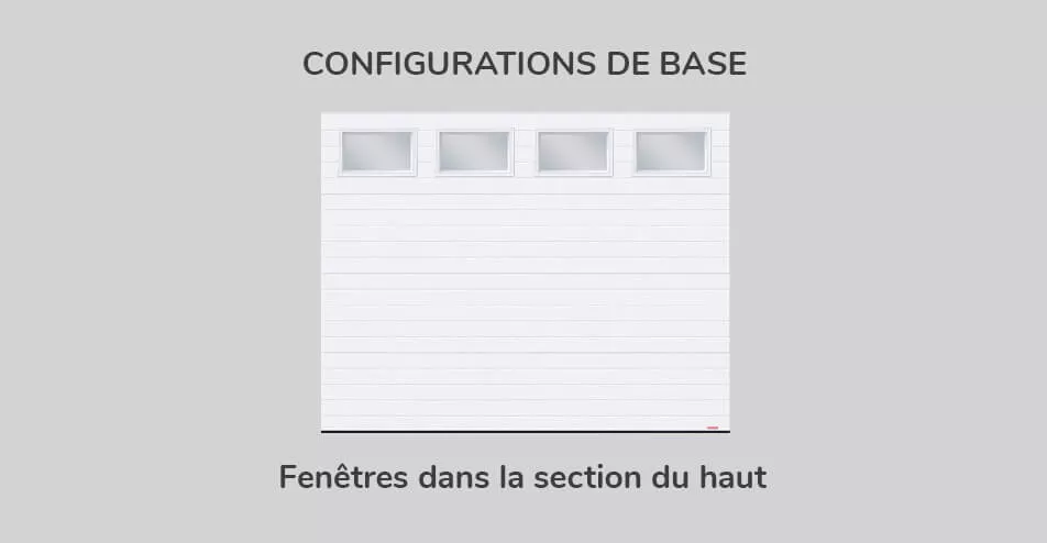 Configuration de base - fenêtres dans la section du haut