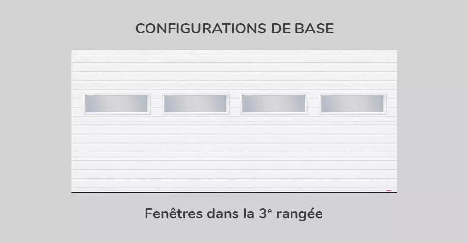 Kit de fenestration Rainuré 16' x 7', Configuration de base 3e section