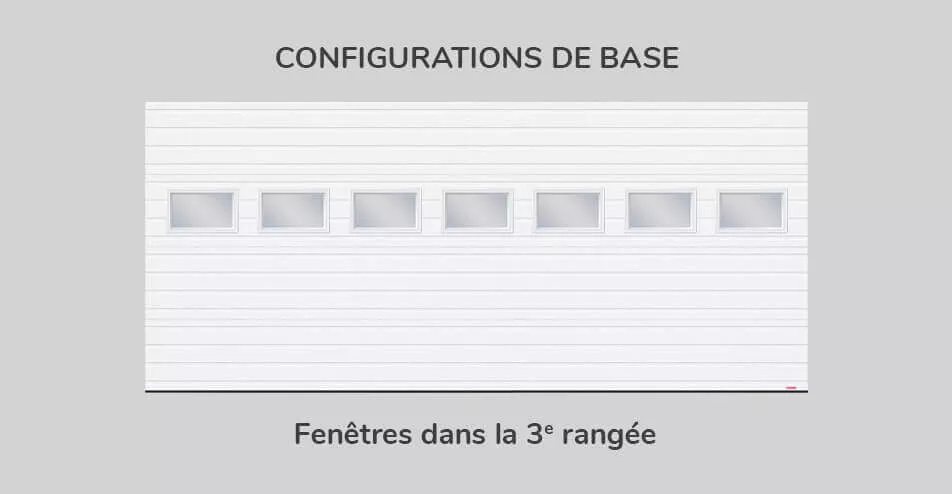 Kit de fenestration Rainuré 16' x 7', Configuration de base 3e section 21" x 13"