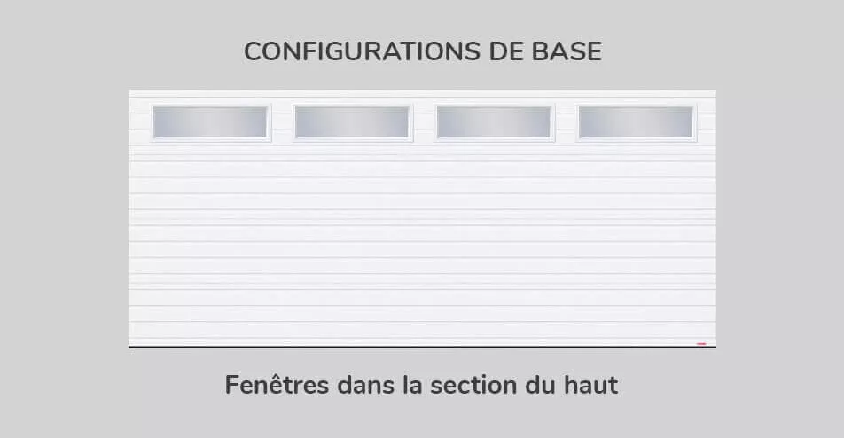 Kit de fenestration Rainuré 16' x 7', Configuration de base Section du haut