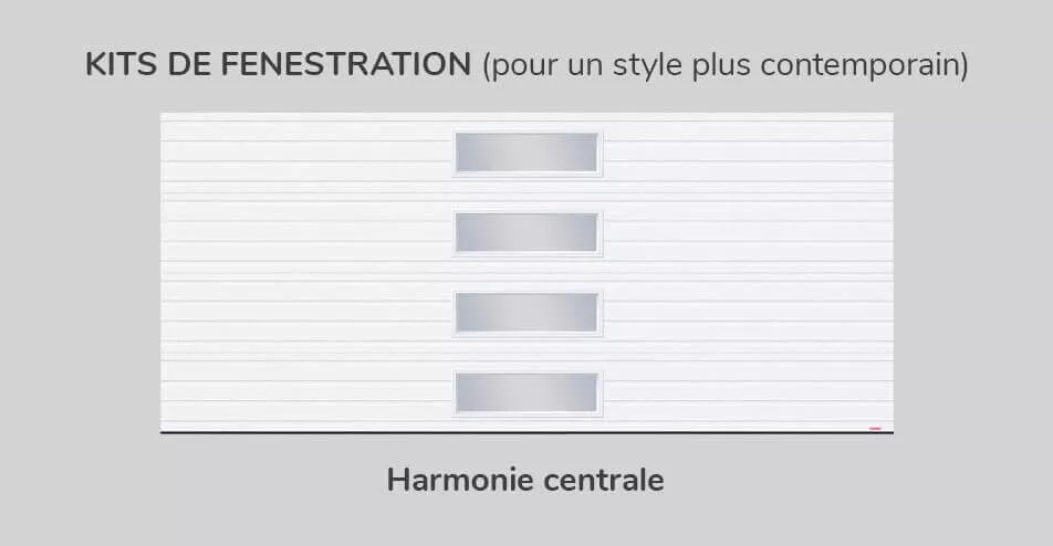 Kit de Fenestration Rainuré 16' x 7', Harmonie Centrale