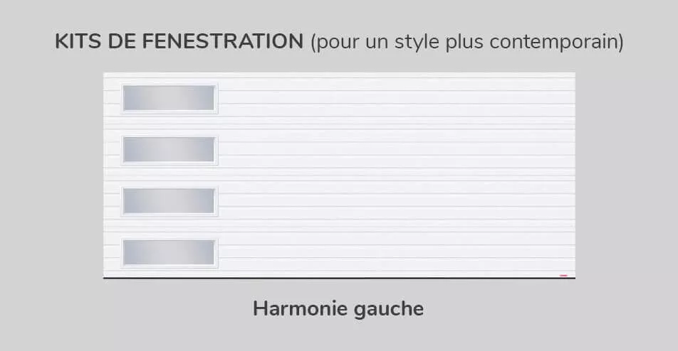 Kit de Fenestration Rainuré 16' x 7', Harmonie Gauche