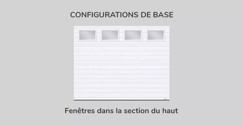 Kit de fenestration Rainuré 9' x 7', Configuration de base Section du haut 21" x 13"