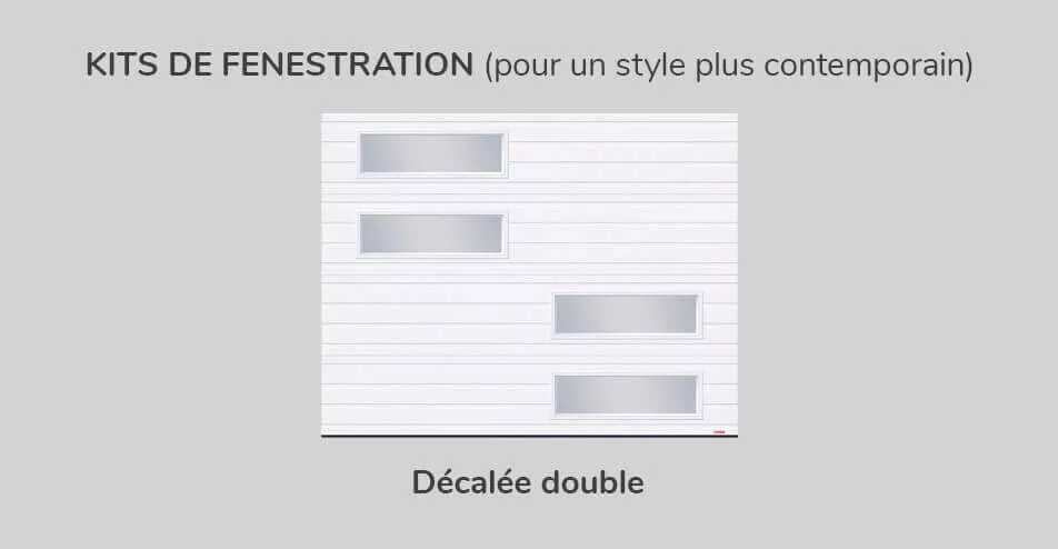 Kit de Fenestration Rainuré 9' x 7', Décalée Double